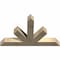 Ekena Millwork Saratoga Rough Sawn Timber Gable Bracket, Douglas Fir, 60"W x 38"H x 6"D x 6"F, 15/12 Pitch GBW060X38X0606SAR00RDF - alternate 4